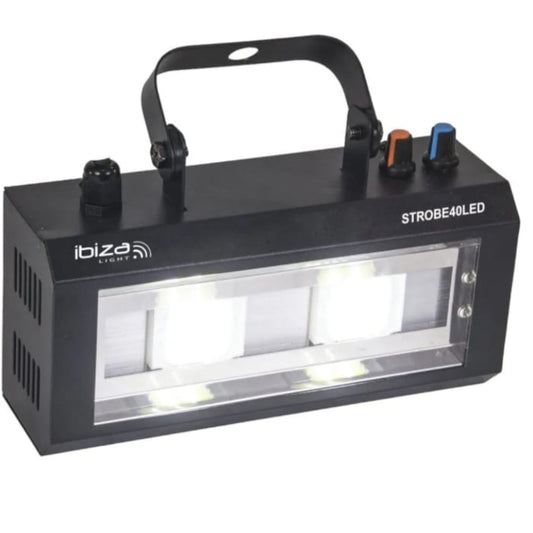 Ibiza 15-1231 40LED Strobe Light – Adjustable Bright Stage Flash