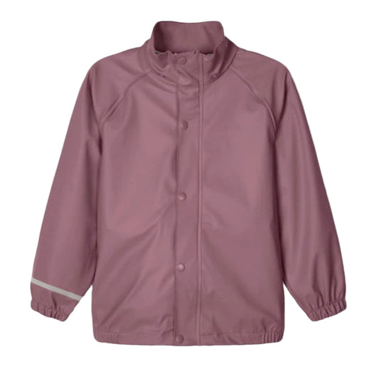 Pink raincoat on a website with price and availability information.