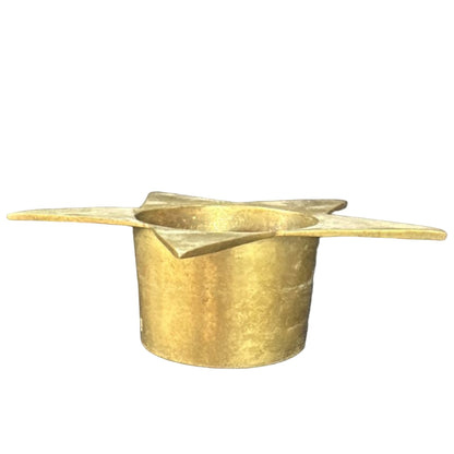 Star-Shaped Brass Candle Holder – Vintage Tealight Holder Candle diameter: 4.8 cm