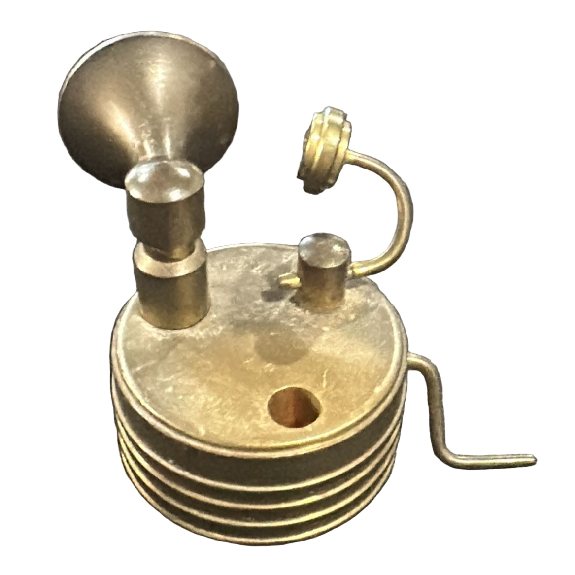 Vintage Brass Mechanical Horn Instrument 2-3 cm