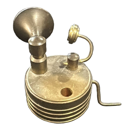 Vintage Brass Mechanical Horn Instrument 2-3 cm