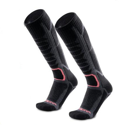 Black knee-high socks with pink accents displayed on a Ubuy website page.