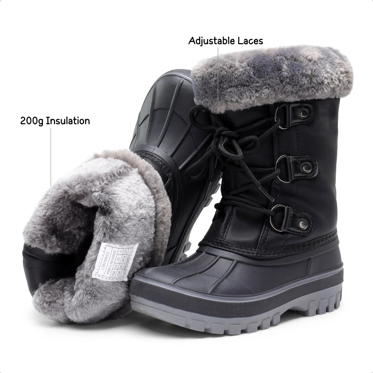 Forester Kids Waterproof Ankle Winter Snow Boots for Children