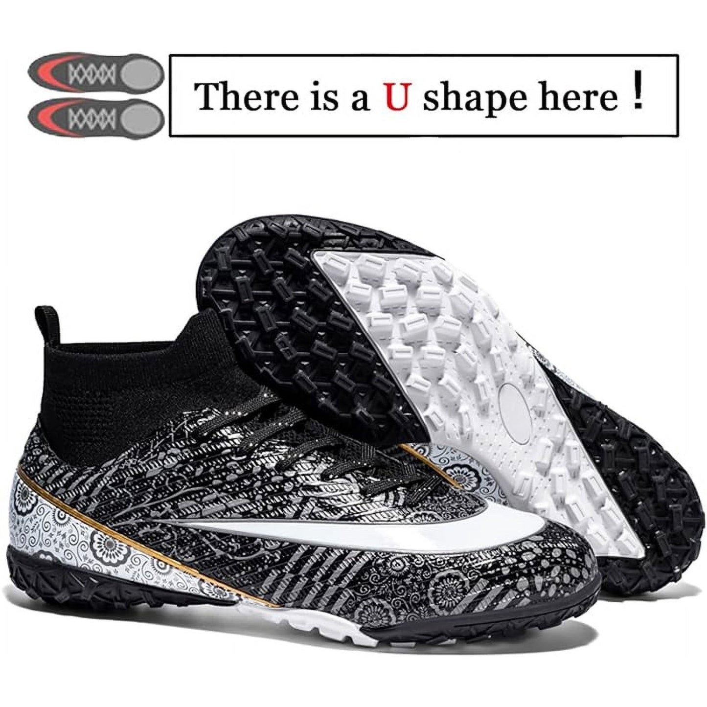 Ruran High-Top Breathable Turf Soccer Cleats – Professional Futsal Shoes