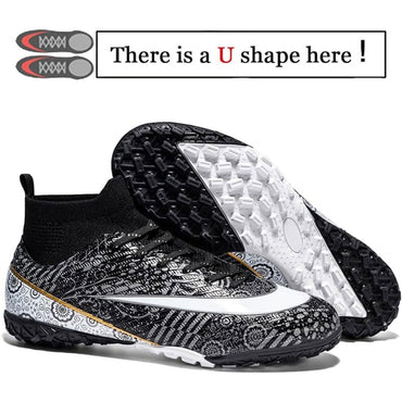 Ruran High-Top Breathable Turf Soccer Cleats – Professional Futsal Shoes