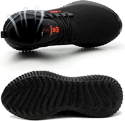 SUADEX Indestructible Steel Toe Safety Sneakers for Men, Lightweight Work Footwear