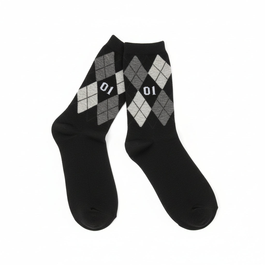 Argyle Mid-Calf Dress Socks