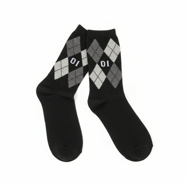 Argyle Mid-Calf Dress Socks