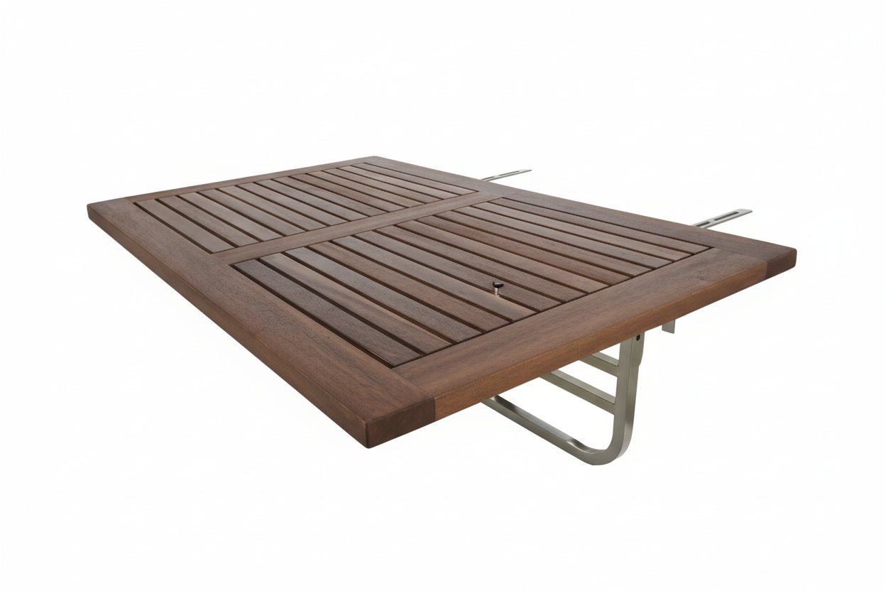 Acacia Folding Balcony Side Table – Compact and Stylish Outdoor Furniture