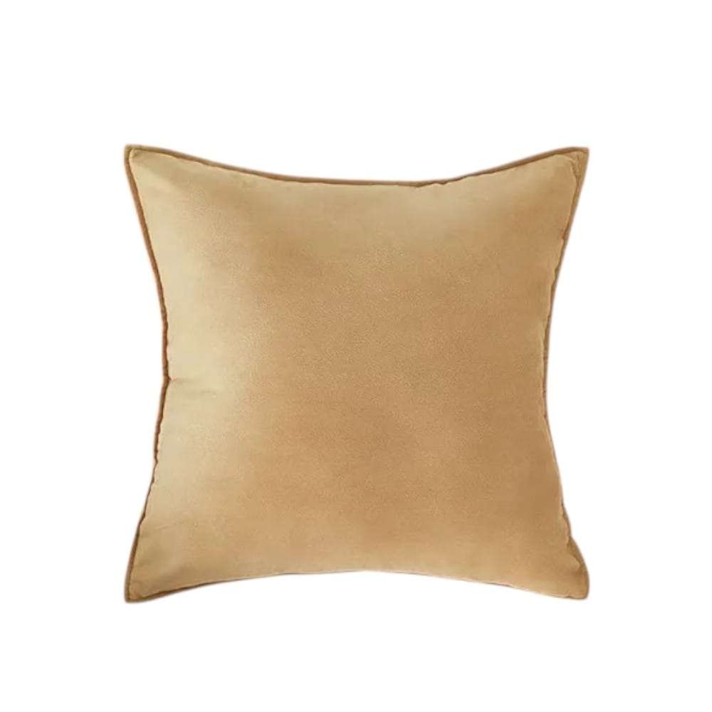 Topfinel Brown Velvet Cushion Cover