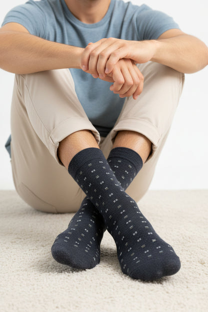 Nur Die Men's Cotton Leisure Socks – Anthracite