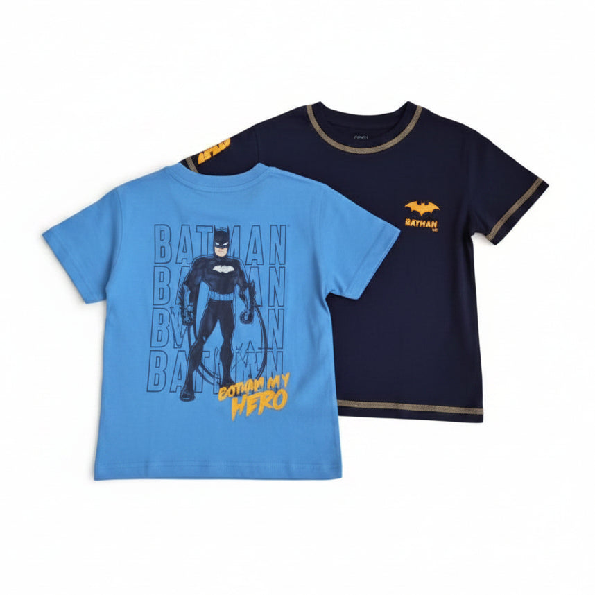 BATMAN Boys' 2-Pack T-Shirt Set – 100% Cotton