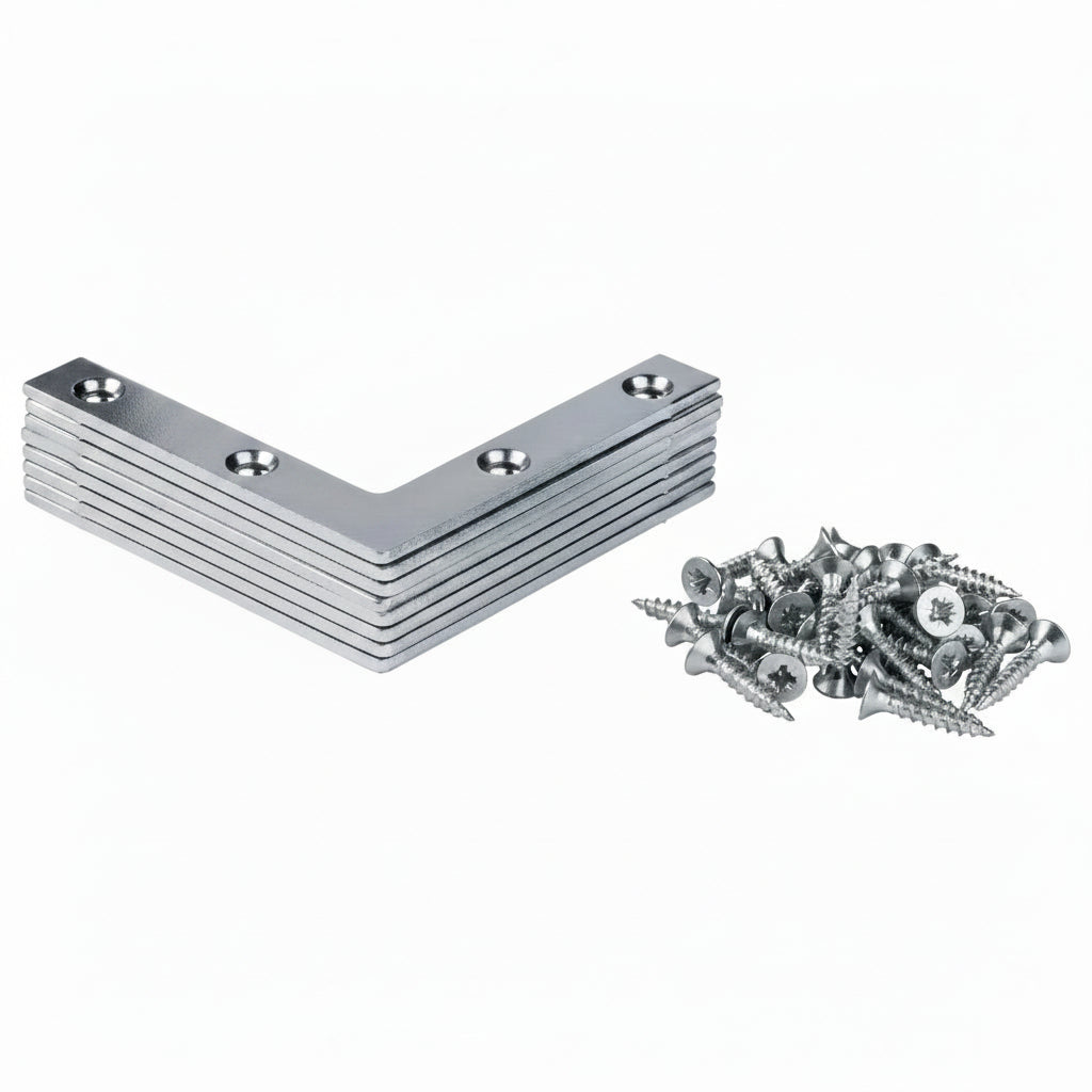 Parkside Pack of 12 Angle Brackets  with 48 Screws