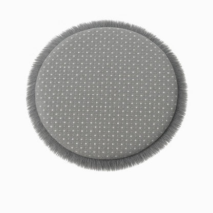 CB Home Style Faux Fur Rug - Anthracite Round Seat Cushion Set of 3