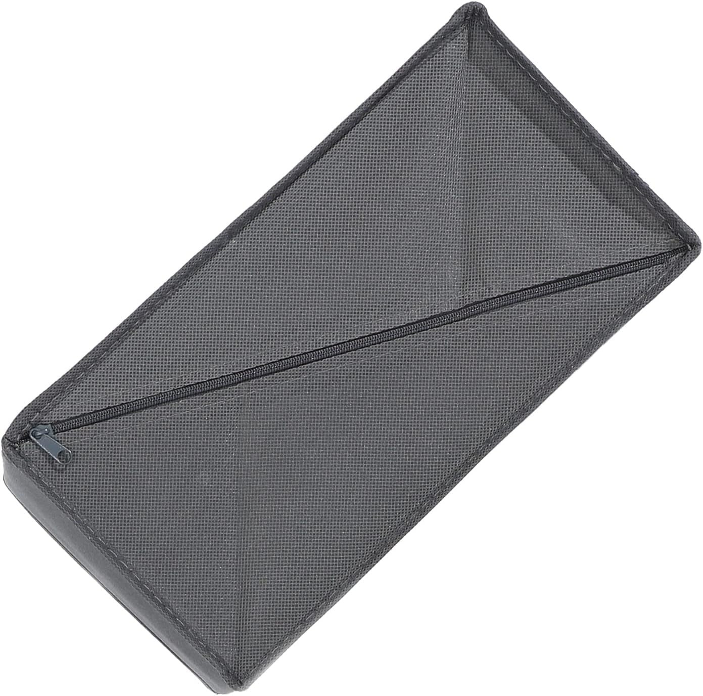 TENABORT Foldable Grey Closet Organizer Bins Set of 4 with Handles