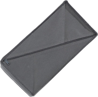 TENABORT Foldable Grey Closet Organizer Bins Set of 4 with Handles