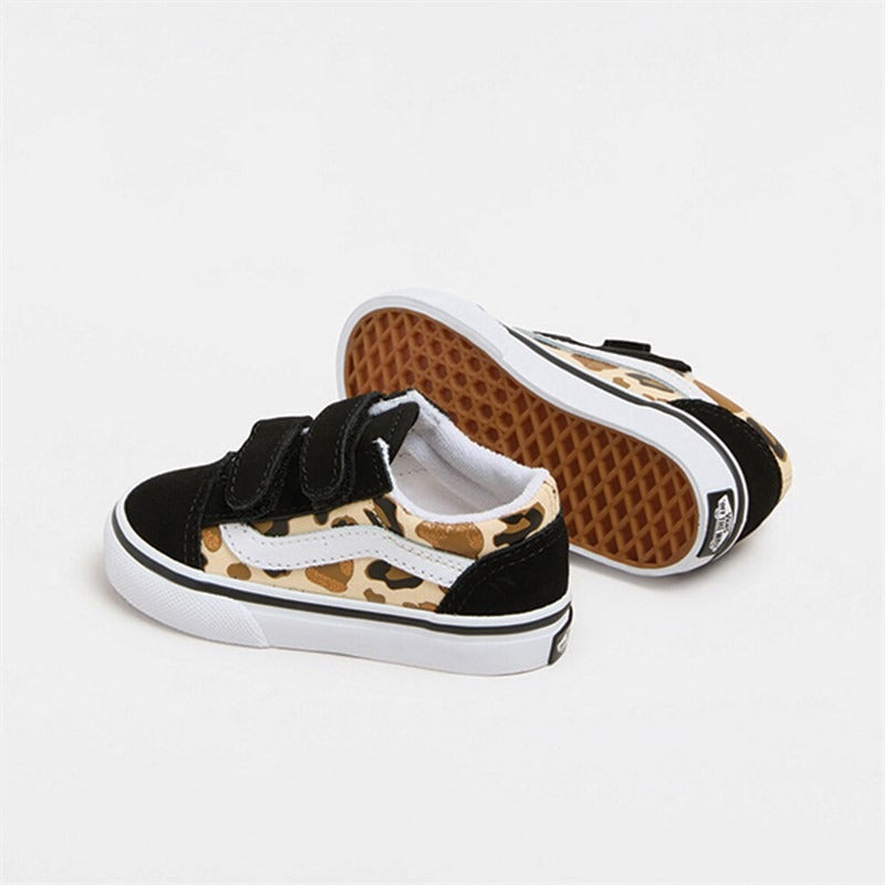 Vans Old Skool V Leopard Glitter Toddler Shoes