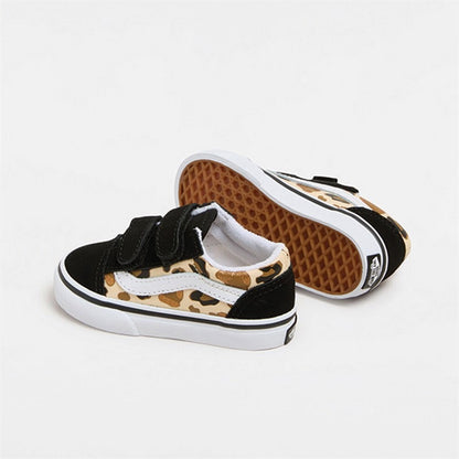 Vans Old Skool V Leopard Glitter Toddler Shoes