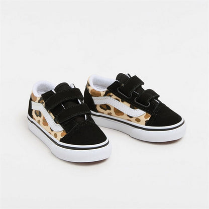 Vans Old Skool V Leopard Glitter Toddler Shoes
