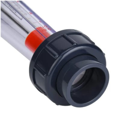 Amazon product page with a flowmeter and error message about shipping restrictions.