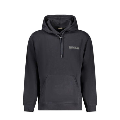 Black hoodie with brand logo on a shopping website page