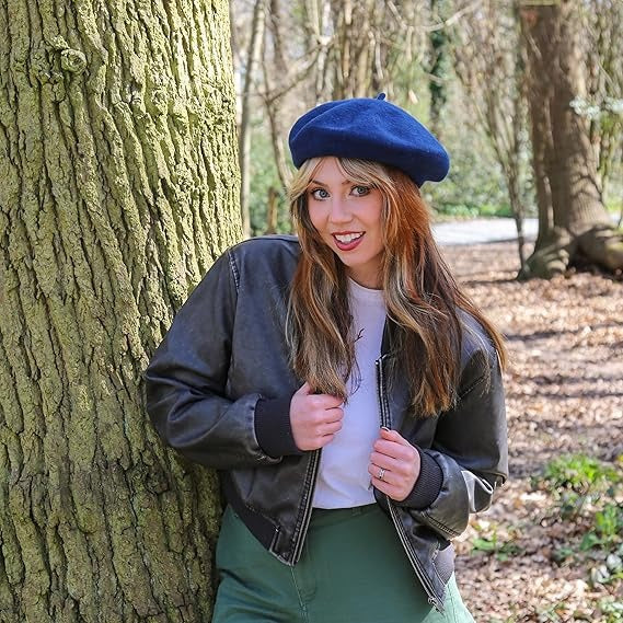 TRIXES Classic French Beret Hat for Women - Fashionable Artist Warm Felt