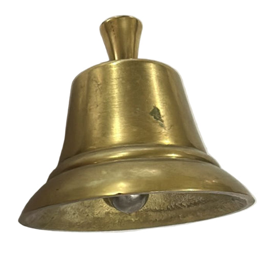 Vintage Solid Brass Hand Bell 8 cm