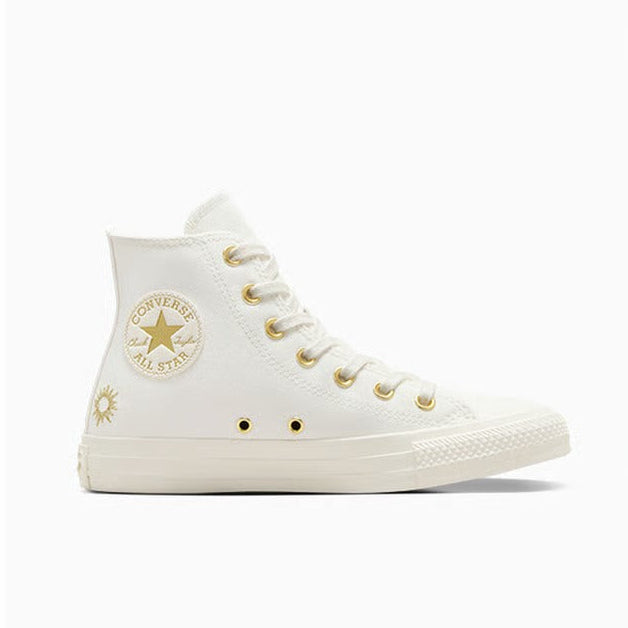 Converse Chuck Taylor All Star Lift Women's Lace Up Canvas Sneaker, Vintage White/Egret/Gold
