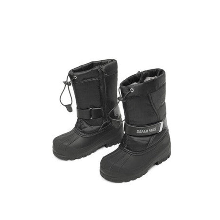 Dream Pairs Kids Waterproof Mid-Calf Black Snow Boots.