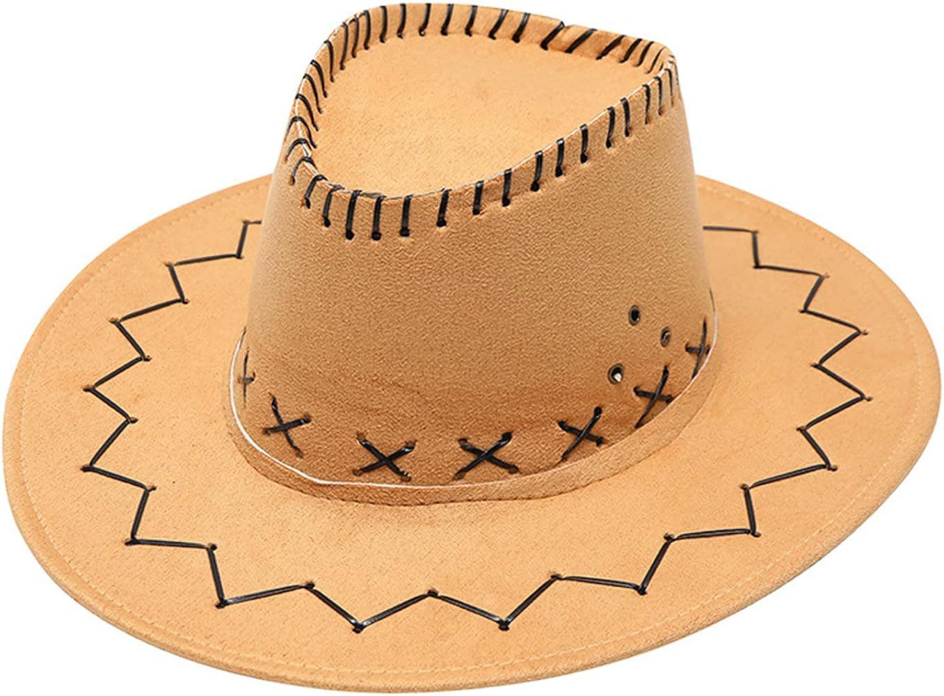 HANXIULIN Summer Cowboy Wide Brim Sun Hat for Adults