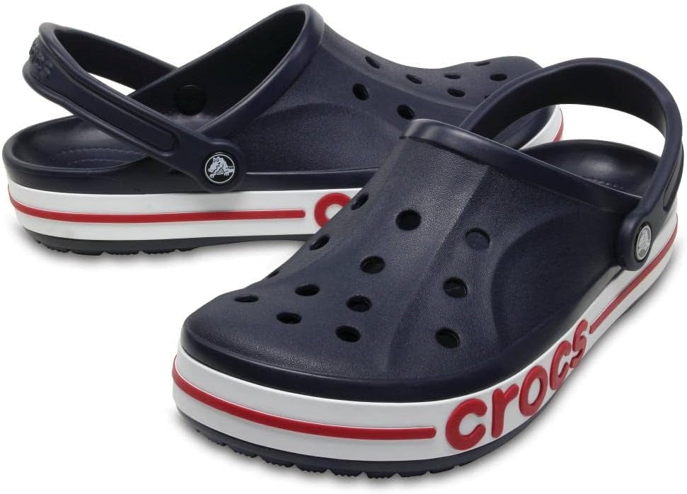 Crocs  Bayaband Clogs Lightweight Secure Fit Bright Cobalt Slate Grey