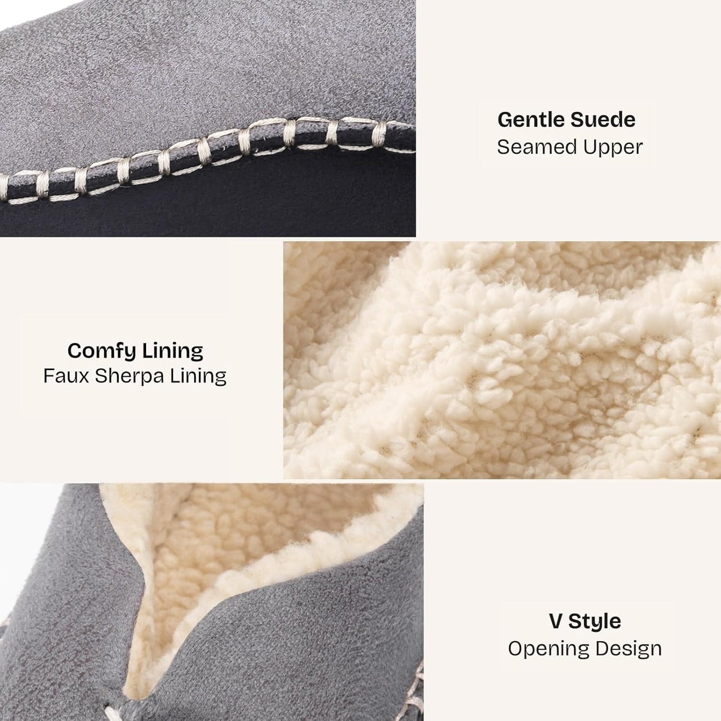 EverFoams Men's Memory Foam Moccasin Slippers: Warm Suede Indoor/Outdoor Comfort