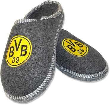 Official Borussia Dortmund Felt Slippers - Cozy Home Footwear for Fans