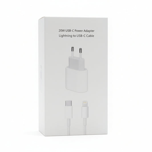 20W Wall Charger with USB-C to Lightning 5ft Cable