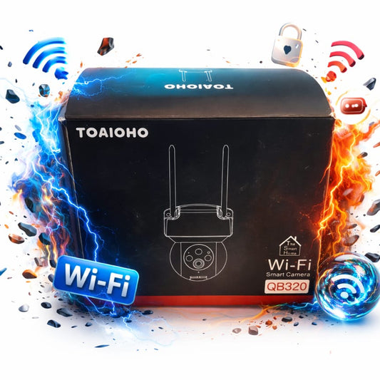 TOAIOHO QB320 Outdoor Wi-Fi Security Camera with Night Vision (BLACK)