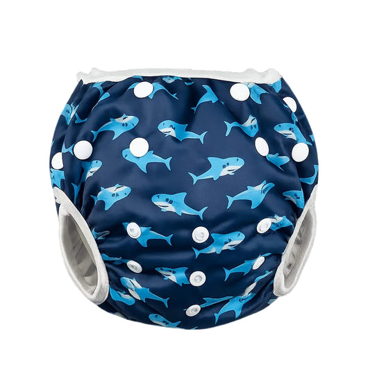 Kidverse Blue Shark Adjustable Reusable Swimming Diaper for Babies