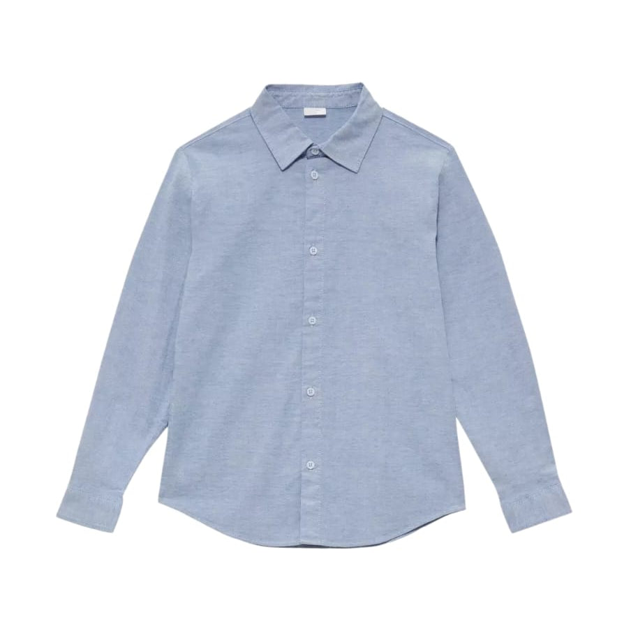 s.Oliver Blue Stretch Oxford Cotton Shirt