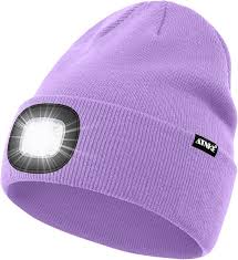 ATNKE Rechargeable LED Lighted Beanie Hat – Bright Hands-Free Headlamp for Winter