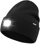ATNKE Rechargeable LED Lighted Beanie Hat – Bright Hands-Free Headlamp for Winter