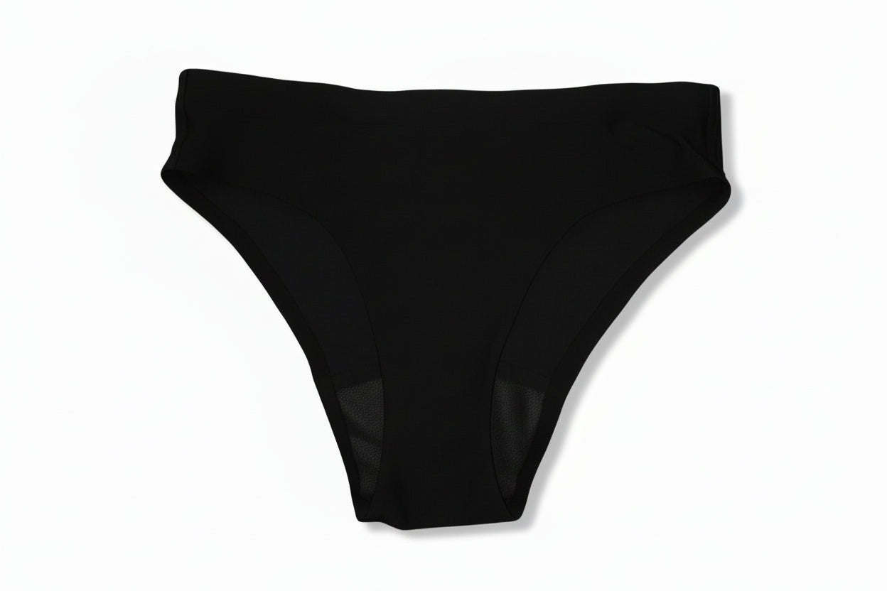 Swimsuit Women's  Black High Waisted Menstrual Underwear for Women, Retro Basic Swimsuit with Medium Waist and Full Coverage Time After Time Paratone