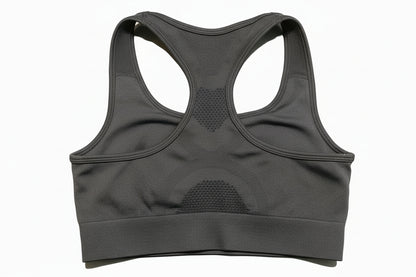 Sporty Black Sports Bra with Racerback - Comfortable & Stylish