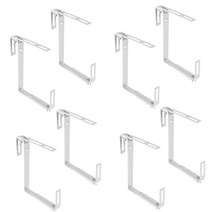 XCLOU GARDEN White Adjustable Dual-Arm Flower Box Holder for Balcony