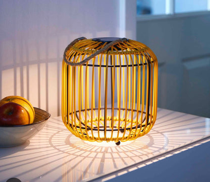 Casa Deco LED Solar Mesh Lantern – Small Yellow Outdoor/Indoor Light