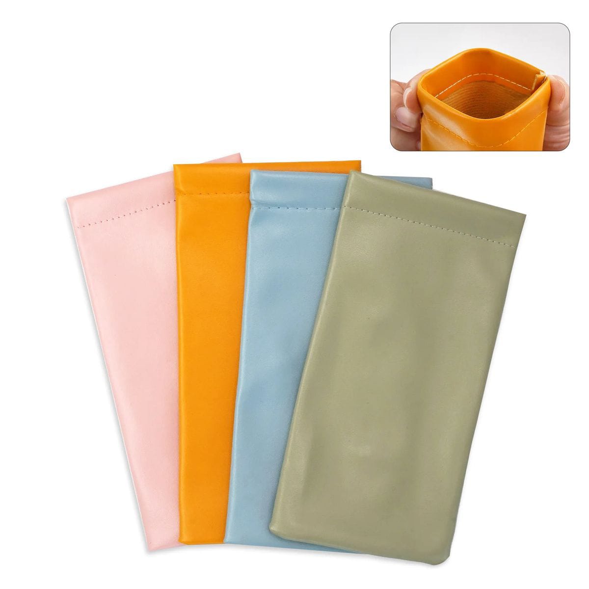 VALICLUD Lightweight Leather Travel Glasses Case – 4 Color Options