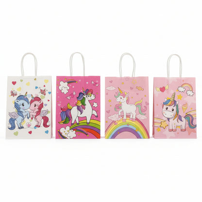USGohin Unicorn Kraft Paper Gift Bags - 12 Pack, 15x21x8 cm