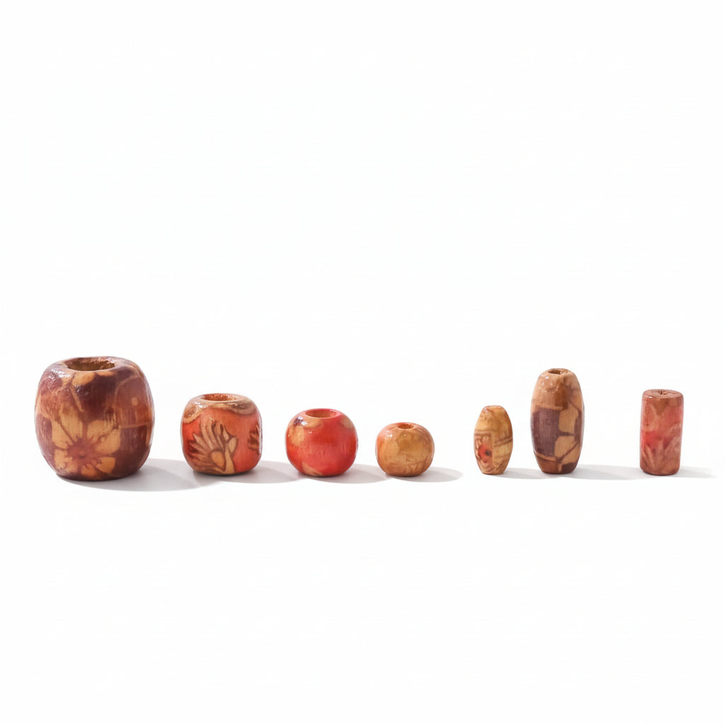 YUEAON  Multicolor Wooden Painted Beads – Craft Jewelry Supplies