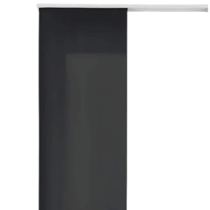 Gardinenbox Black Polyester Sliding Curtain with Accessories