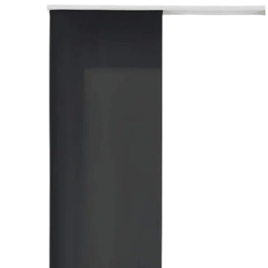 Gardinenbox Black Polyester Sliding Curtain with Accessories