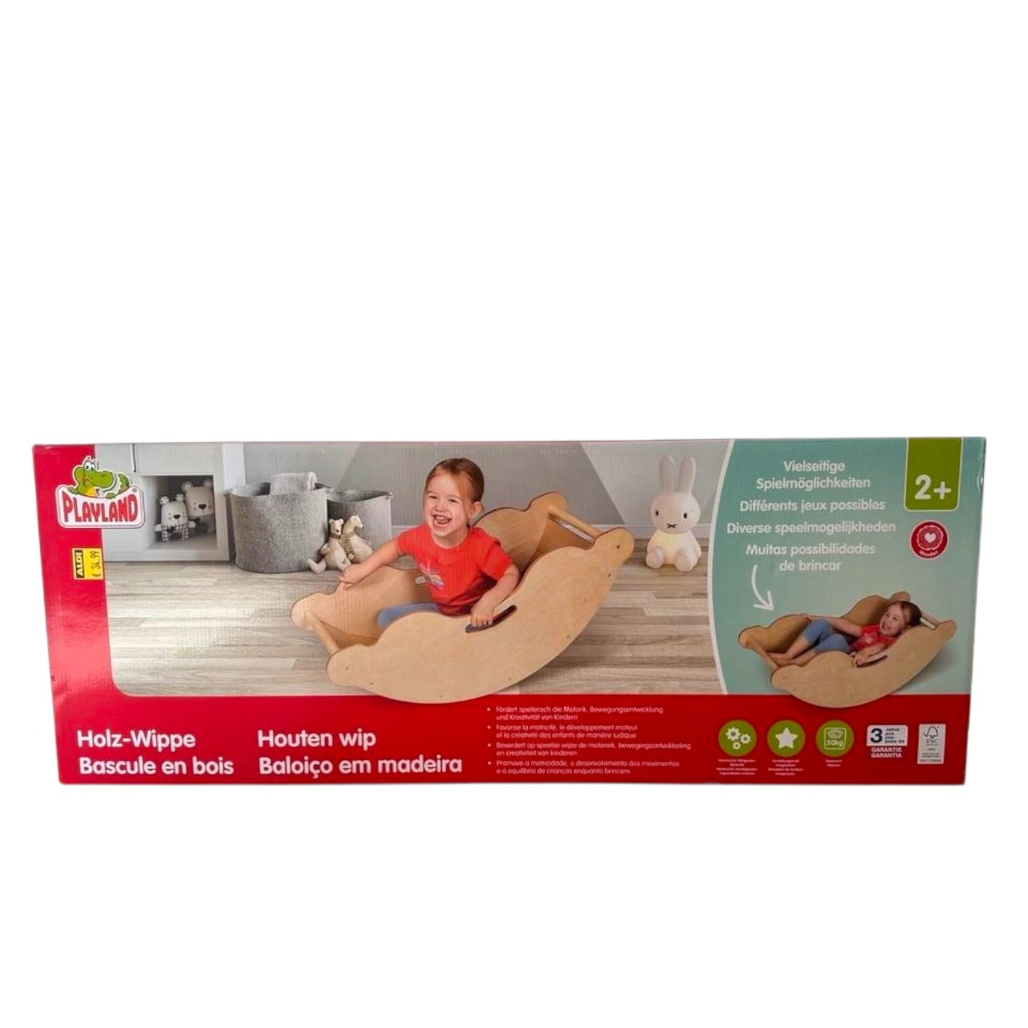 Playland Aldi Wooden Rocking Chair with Cushion – Versatile Children's Toy