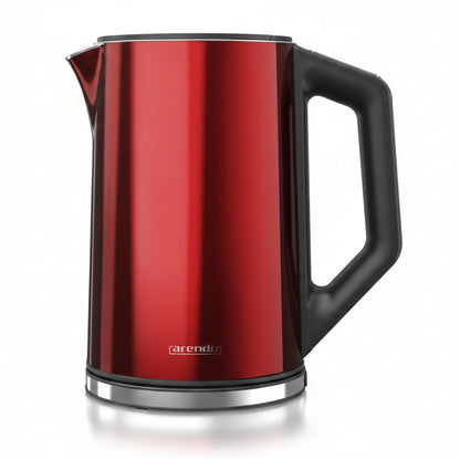 Arendo Stainless Steel Electric Kettle 1.5L 2200W Dual Wall